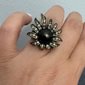 Preloved Heidi Daus Always in Bloom cocktail bronze tone e ring